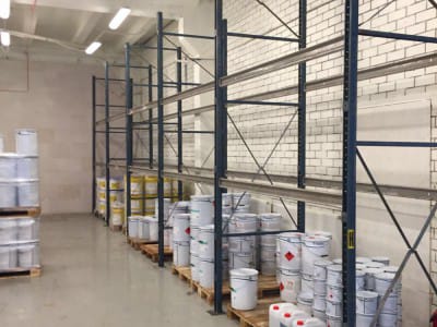 Development of a warehouse shelving system in a Teknos warehouse 2